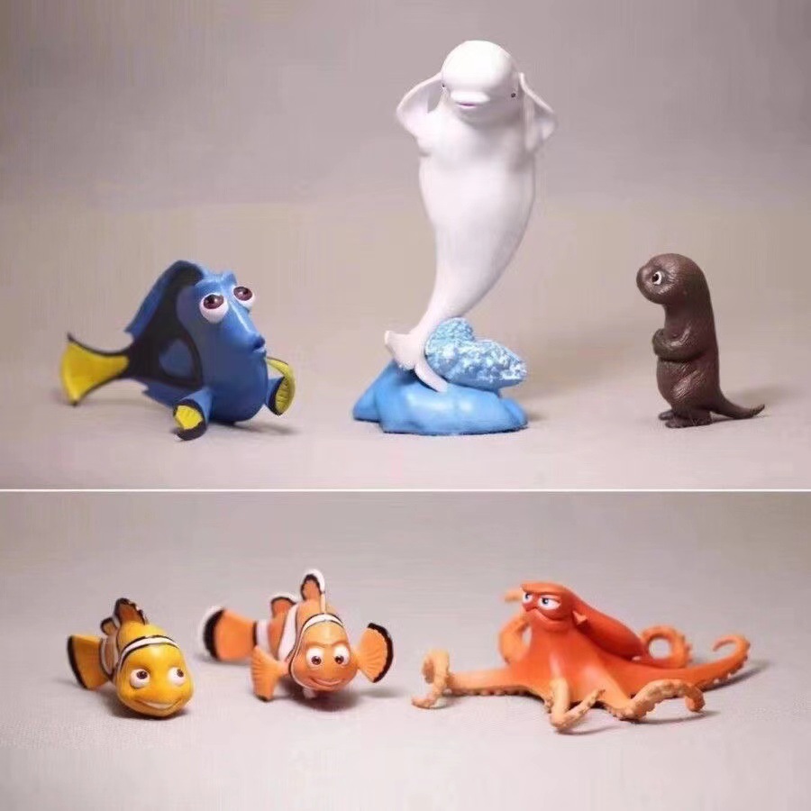 Cute 6 PC Dolls Statue World O - огляд і ціна Aquarium Fish Dolphin