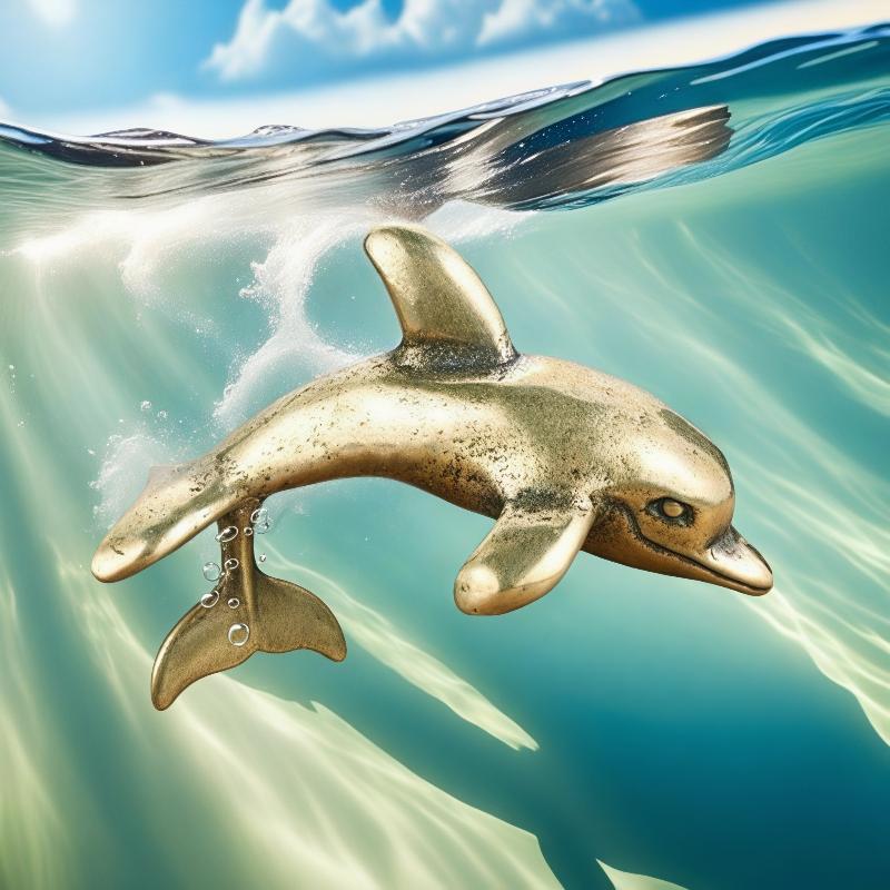 Brass Dolphin Figurine Vintage - огляд і ціна Aquarium Fish Dolphin