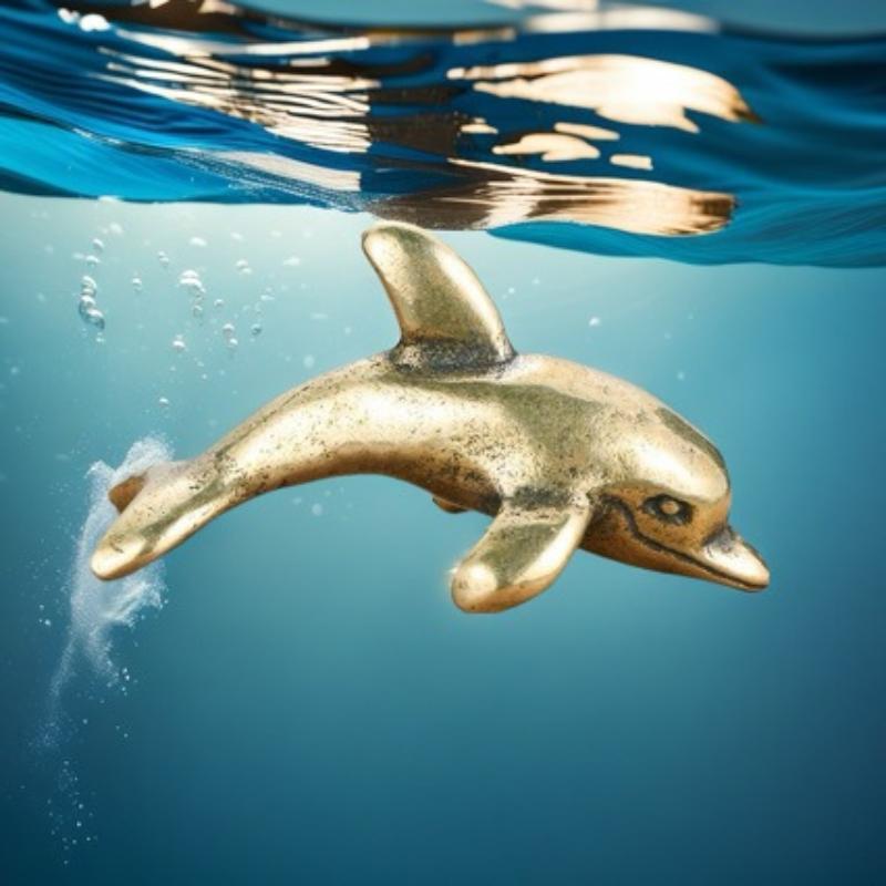 Brass Dolphin Figurine Vintage - огляд і ціна Aquarium Fish Dolphin