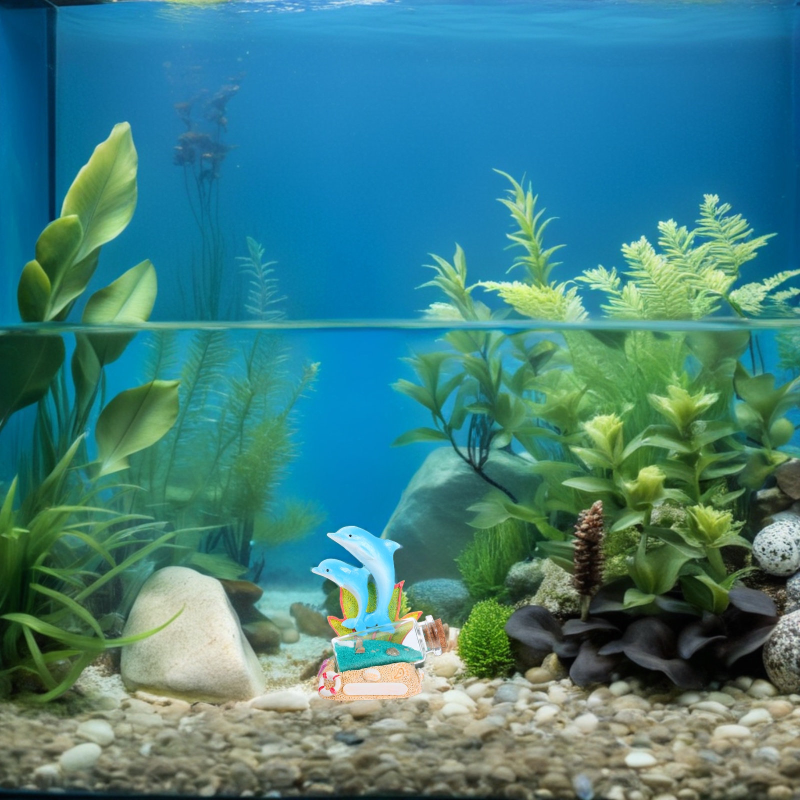 Dolphin Sculpture Drift Bottle - огляд і ціна Aquarium Fish Dolphin