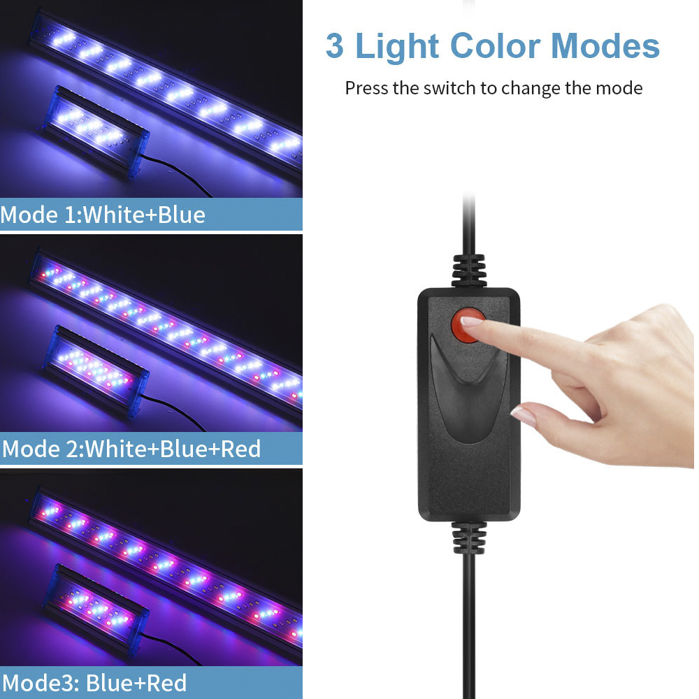 1Pc 90-260V Fish tank lamp Aqu - огляд і ціна Aquarium Fish Colorful