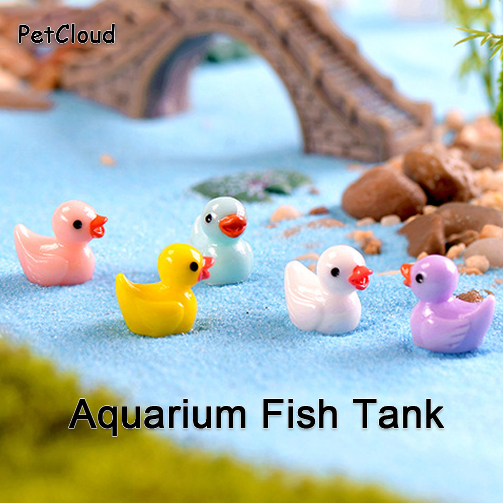 5pcs Fish Tank Ornament Ducks  - огляд і ціна Aquarium Fish Dolphin